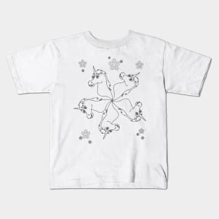 Hypnotized Unicorn Circle Kids T-Shirt